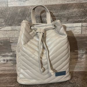 Bella Russo light grey backpack purse